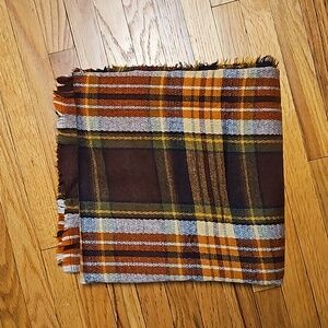 Zara Plaid Blanket Scarf Large One Size